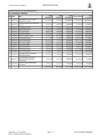 Appropriation Bill