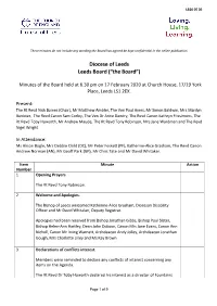 Diocese of Leeds Leeds Board (“The Board”)