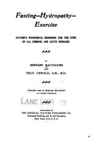 Fasting"Hydropathy~~ Exercise