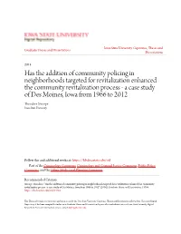 Has the Addition of Community Policing in Neighborhoods Targeted