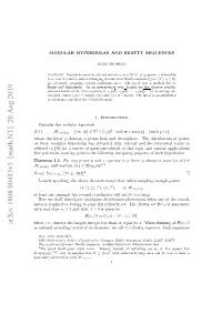 Modular Hyperbolas and Beatty Sequences