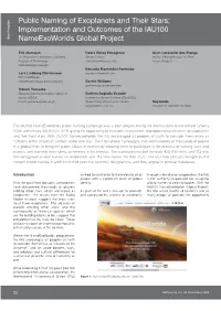 Public Naming of Exoplanets and Their Stars: Implementation and Outcomes of the IAU100