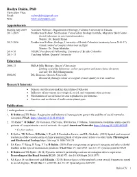 Roslyn Dakin, Phd Curriculum Vitae Email: Roslyn.Dakin@Gmail.Com Web