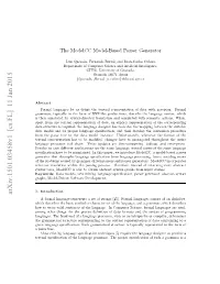 The Modelcc Model-Based Parser Generator