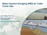 Water Injection Dredging (WID) for Tuttle Creek Lake