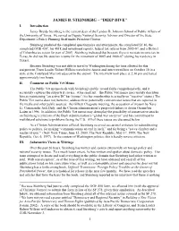 James B. Steinberg – “Deep Dive”