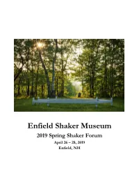 Spring Shaker Forum Program 2019