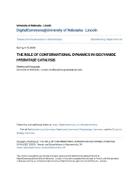 The Role of Conformational Dynamics in Isocyanide Hydratase Catalysis