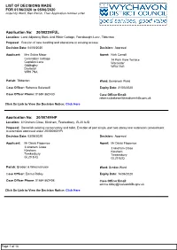 8.4 Sheduled Weekly List of Decisions Made