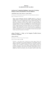 Abstracts (In Alphabetical Order by Author)