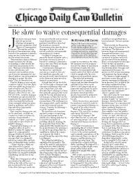 Be Slow to Waive Consequential Damages