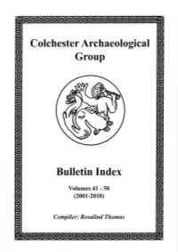 Bulletin Index Vols 41-50
