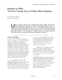 Enemies to Allies: the First Twenty Years of Public Allies Delaware