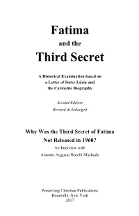 Fatima and the Third Secret