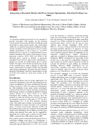 Integration of Ensemble Models with Power Systems Optimisation - Detached Dwelling Case Study