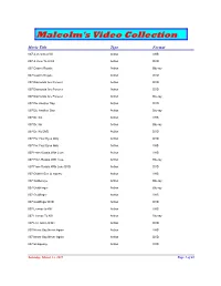 Malcolm's Video Collection
