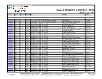 MMD Complete Contract Index Updated June 2013 Release AMS MAPS # SWIFT# Title Vendor Expires