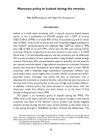 Monetary Policy in Iceland During the Nineties