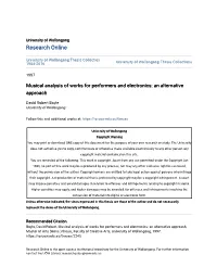 Musical Analysis of Works for Performers and Electronics: an Alternative Approach