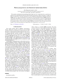 Photon Propagation in a One-Dimensional Optomechanical Lattice