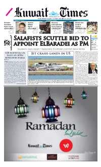 Salafists Scuttle Bid to Appoint Elbaradei As PM
