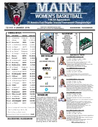 SCHEDULE/RESULTS HOW to FOLLOW the Maine Line
