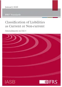 IAS 1 Classification of Liabilities As Current Or Non-Current
