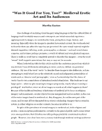 Medieval Erotic Art and Its Audiences