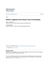 Model for Triggering of Non-Volcanic Tremor by Earthquakes