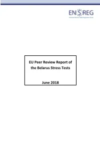 EU Peer Review Report of the Belarus Stress Tests June 2018