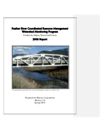 Feather River Coordinated Resource Management Watershed Monitoring Program