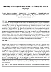 Modeling Infant Segmentation of Two Morphologically Diverse Languages