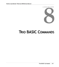 Motion and Axis Commands