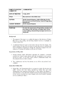 Name of Scrutiny Committee Communities Date Of