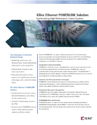 Xilinx Ethernet POWERLINK Solution Sell Sheet