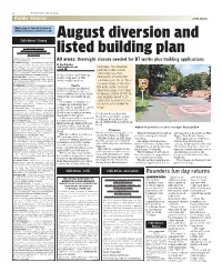 August Diversion and Listed Building Plan
