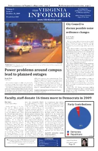 Informer Paper of the Year City Council to Discuss Possible Noise Ordinance Changes