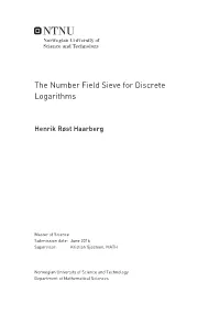 The Number Field Sieve for Discrete Logarithms