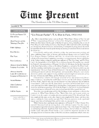 Time Present the Newsletter of the T.S