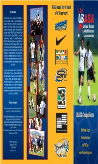 USASA Would Like to Thank All of Its Partners!