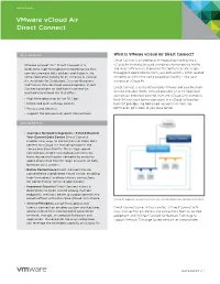 Vmware Vcloud Air Direct Connect