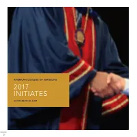 2017 Initiates Alphabetical List