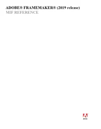 Adobe Framemaker MIF Reference
