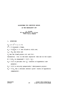Algorithms for Computing Angles in the Mandelbrot