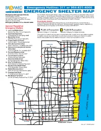 EMERGENCY SHELTER MAP Emergency Management Division Not All Shelters May Be Open During a State of Emergency