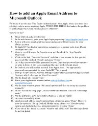 How to Add an Apple Email Address to Microsoft Outlook