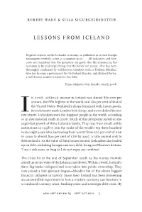 Lessons from Iceland