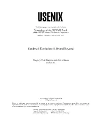 Sendmail Evolution: 8.10 and Beyond