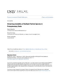 Streaming Instability of Multiple Particle Species in Protoplanetary Disks