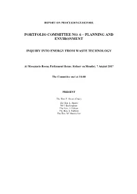 Transcript of Today's Hearing Will Be Placed on the Committee's Website When It Becomes Available